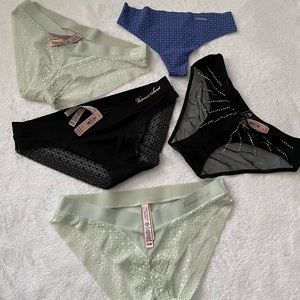 Victoria’s Secret 5 pairs& 1 Calvin Klein.